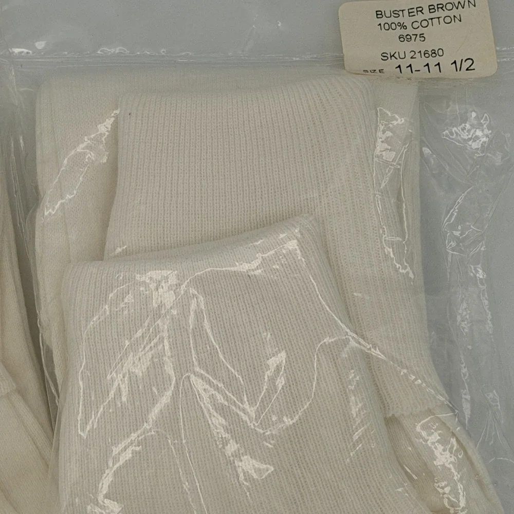 BUSTER BROWN The Original Women's 100% Cotton Anklet-Size 11-11.5 White 4 Pairs